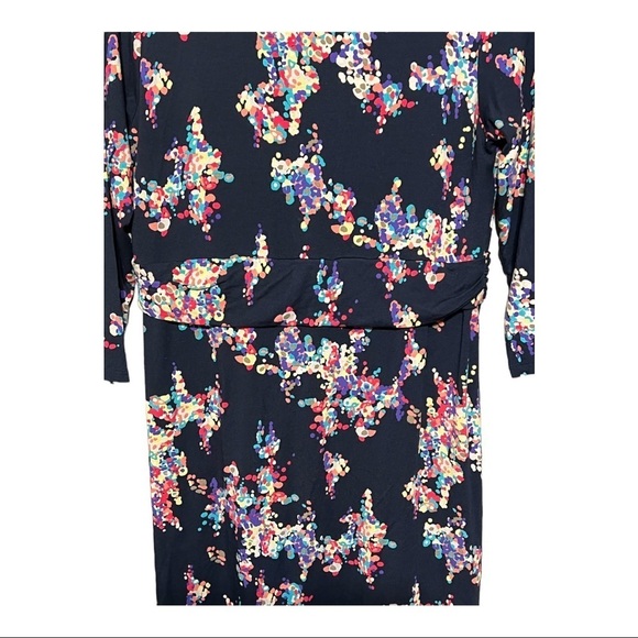 Boden Confetti Print Jersey Knit Dress Navy Soft Feminine Whimsical Everyday 12R - Picture 12 of 15
